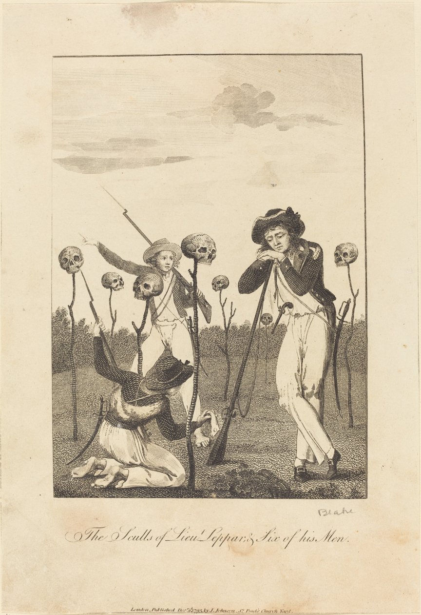 Les Crânes du Lieutenant Leppar et de Six de ses Hommes - William Blake