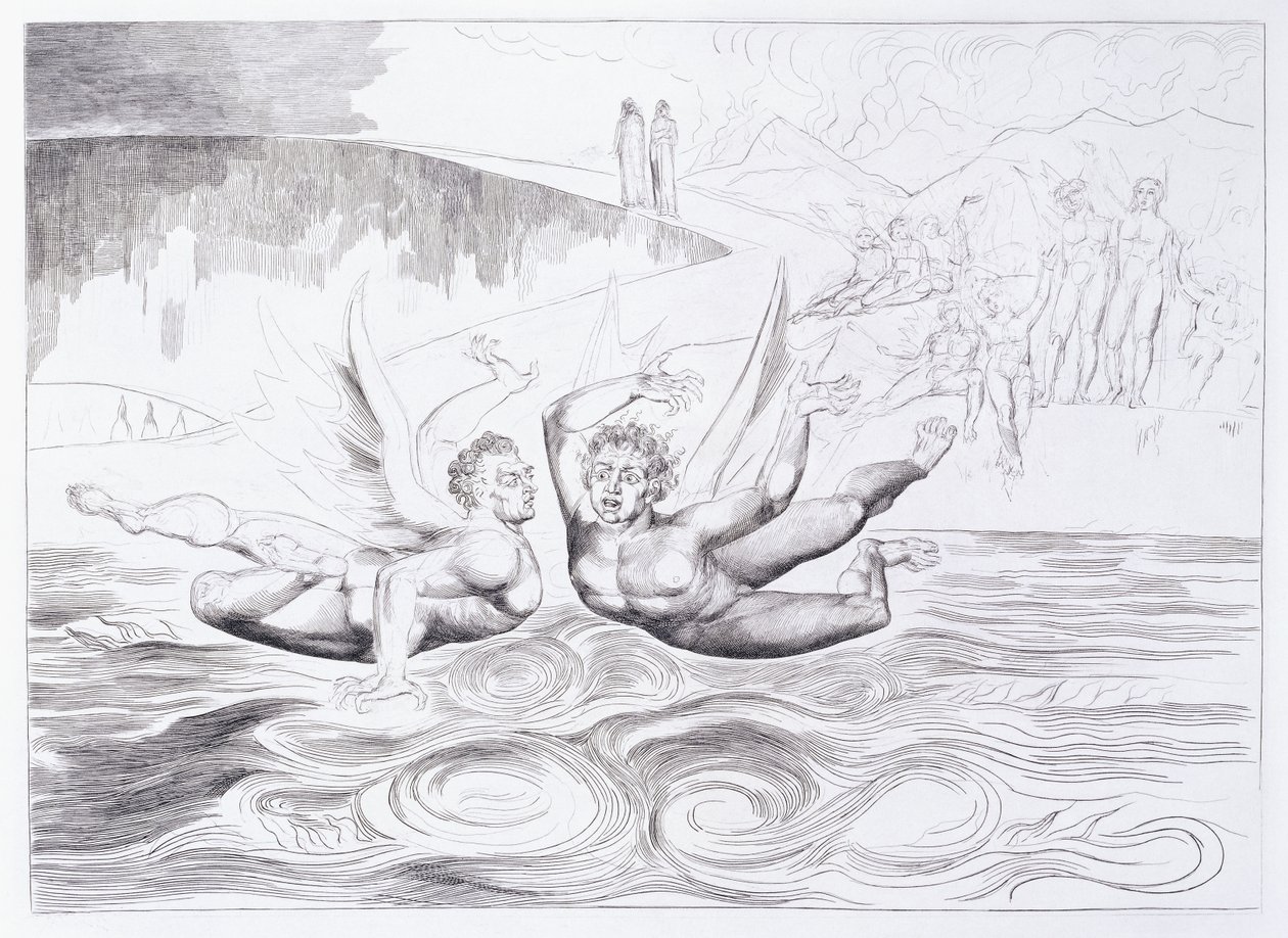 Le serpent à six pattes attaquant Agnolo Brunelleschi - William Blake