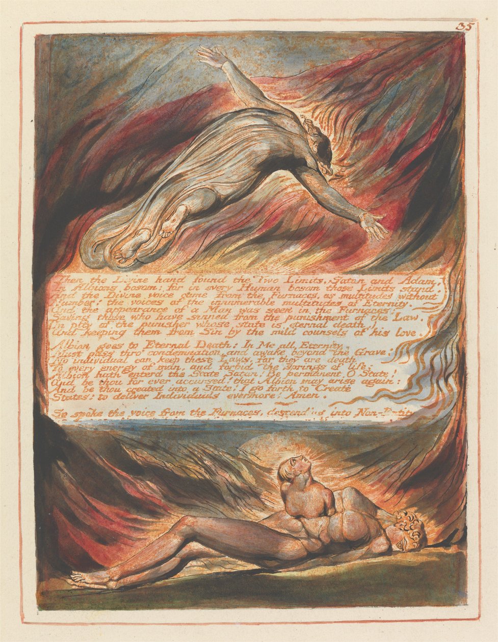 "Dann fand die göttliche Hand die zwei Grenzen..." (Tafel 35) - William Blake
