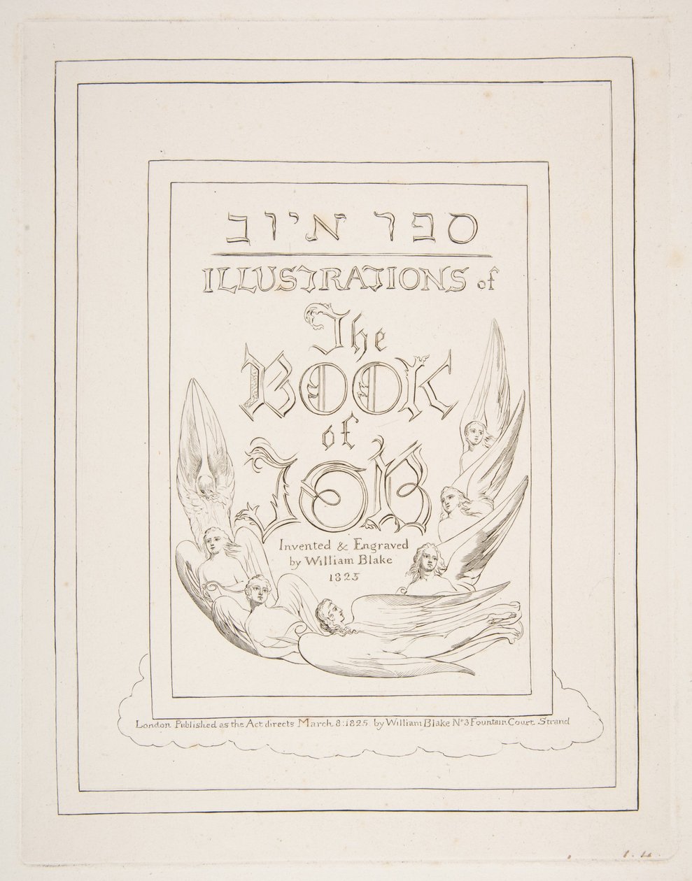 Page de titre, des Illustrations du Livre de Job, 1825-26 - William Blake