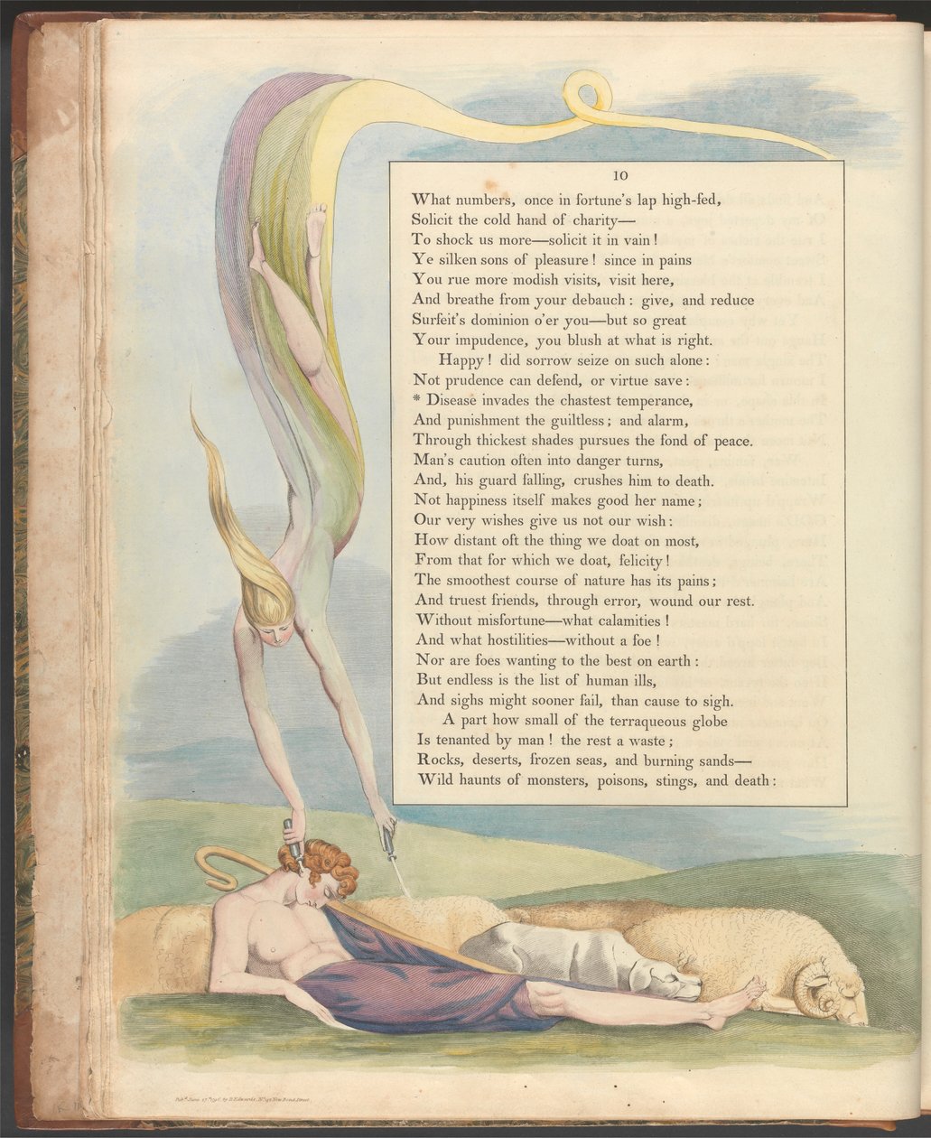 Les Pensées Nocturnes de Young, Page 10, "La Maladie envahit la plus chaste tempérance" - William Blake