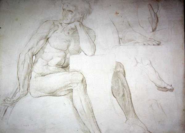 Études de nu masculin - William Blake Richmond