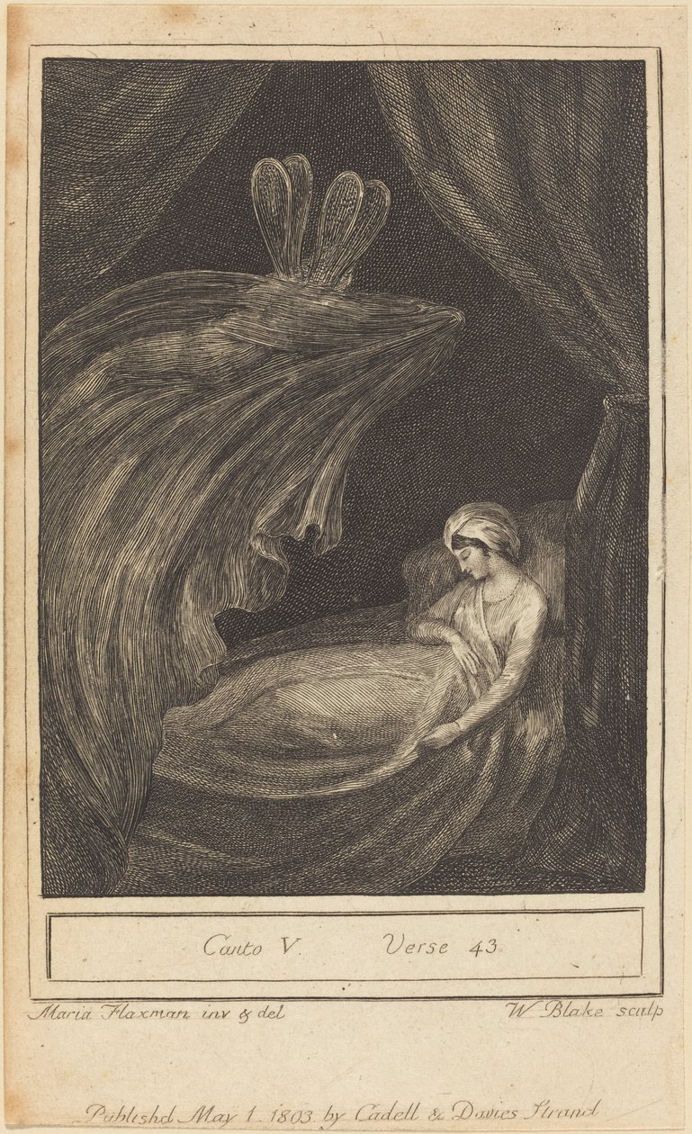 Chant V, Vers 43 - William Blake after Mary Ann Flaxman