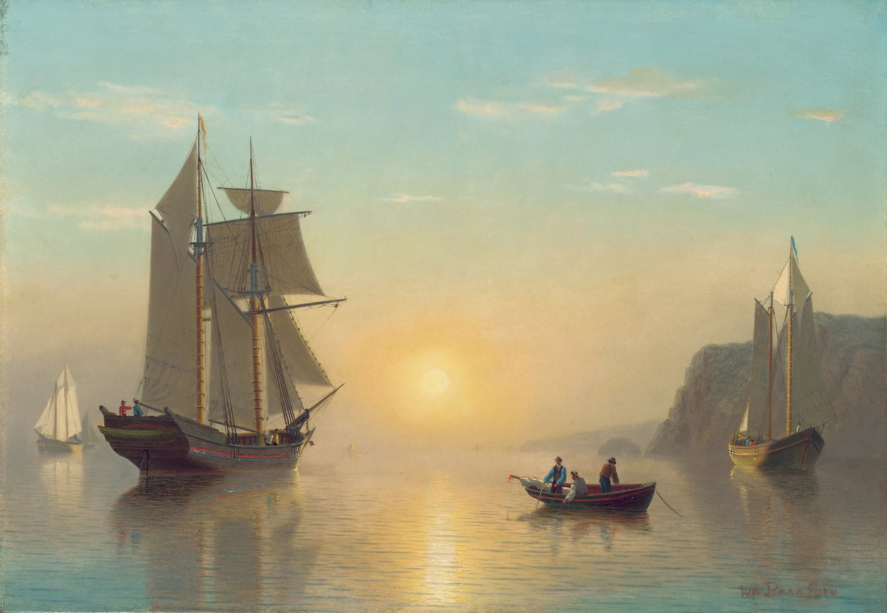 Calme au coucher du soleil dans la baie de Fundy, vers 1860 - William Bradford