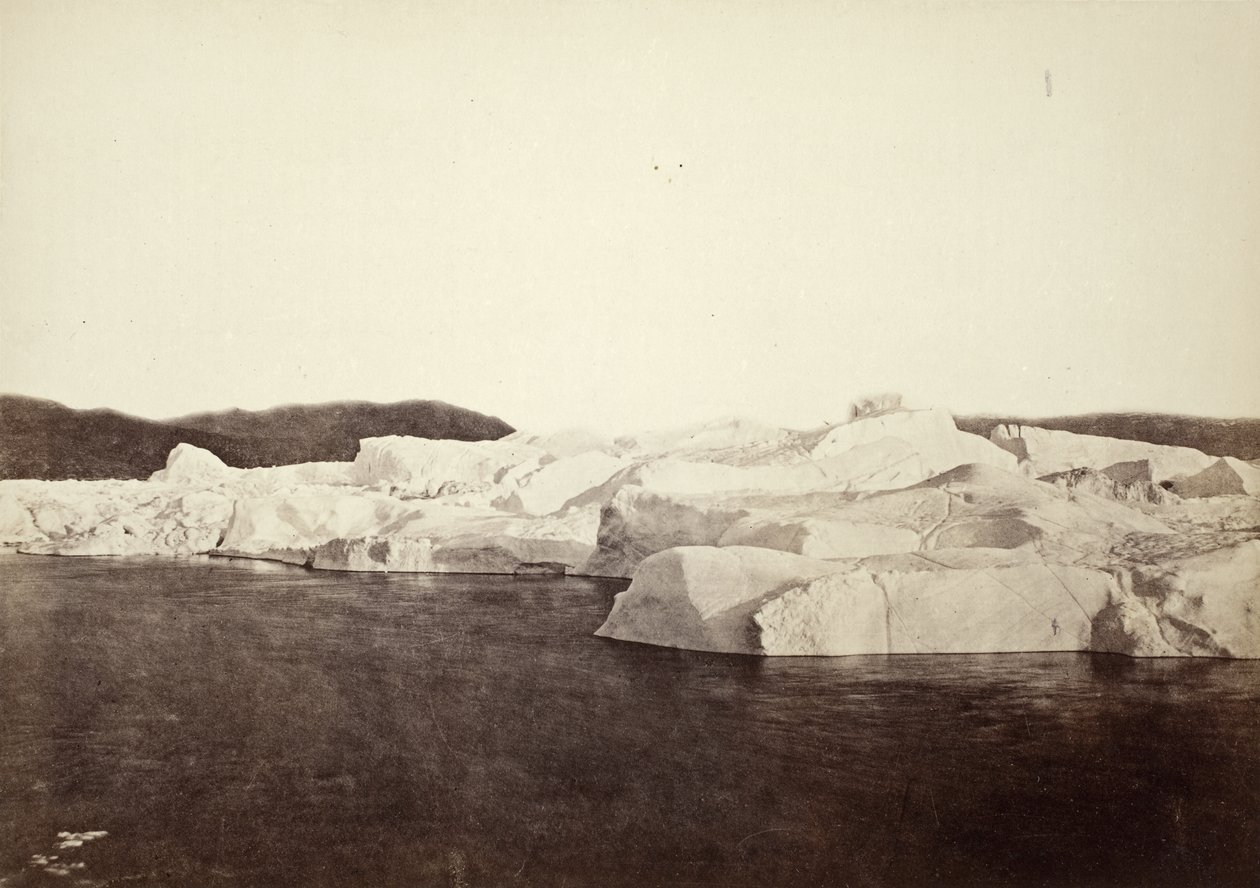 La côte bloquée par des icebergs près de Julianes Haab (#122) - William Bradford