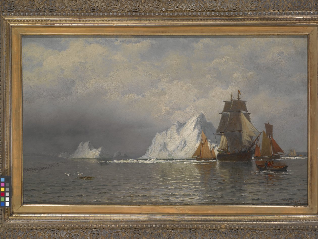 Baleinier et bateaux de pêche près de la côte du Labrador - William Bradford