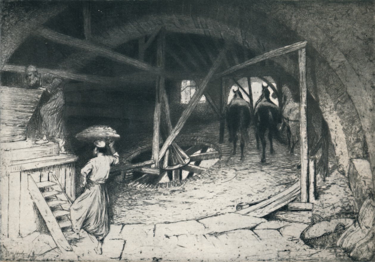 Un moulin à farine galiléen, fin 19e-début 20e siècle, 1922 - William Brassey Hole