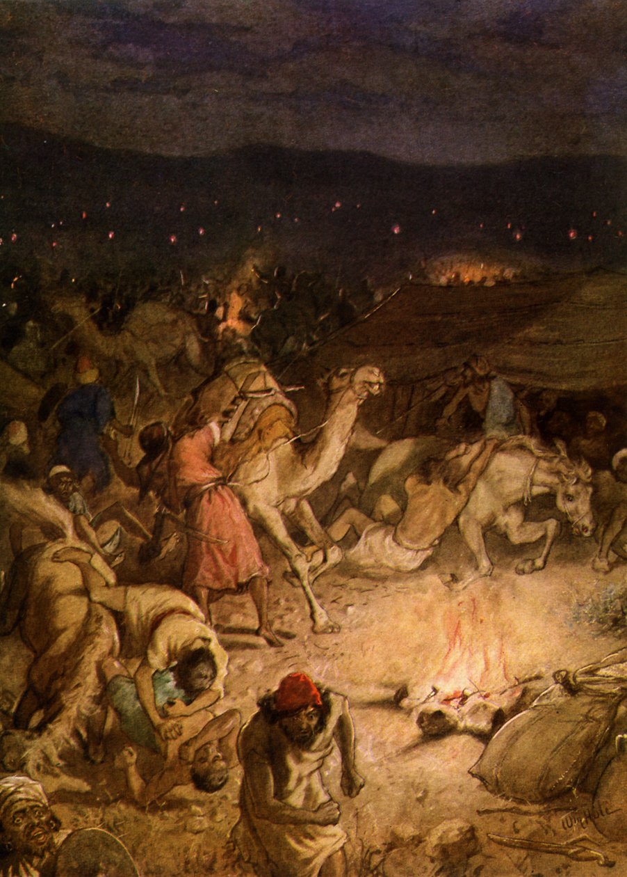 Gédéon dans le camp des Madianites - Bible - William Brassey Hole