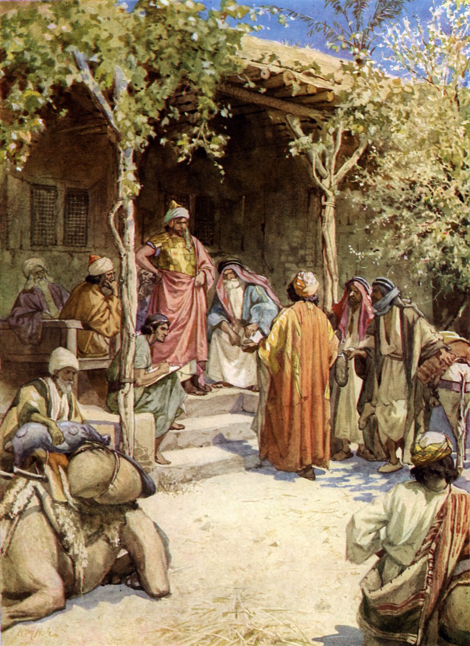 Le traité de Josué avec les hommes de Gabaon - Bible - William Brassey Hole