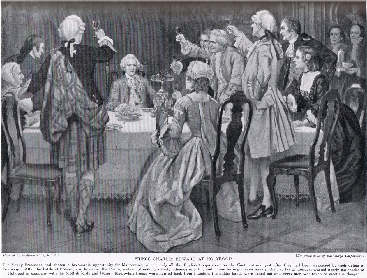 Prince Charles Edward à Holyrood, illustration de 