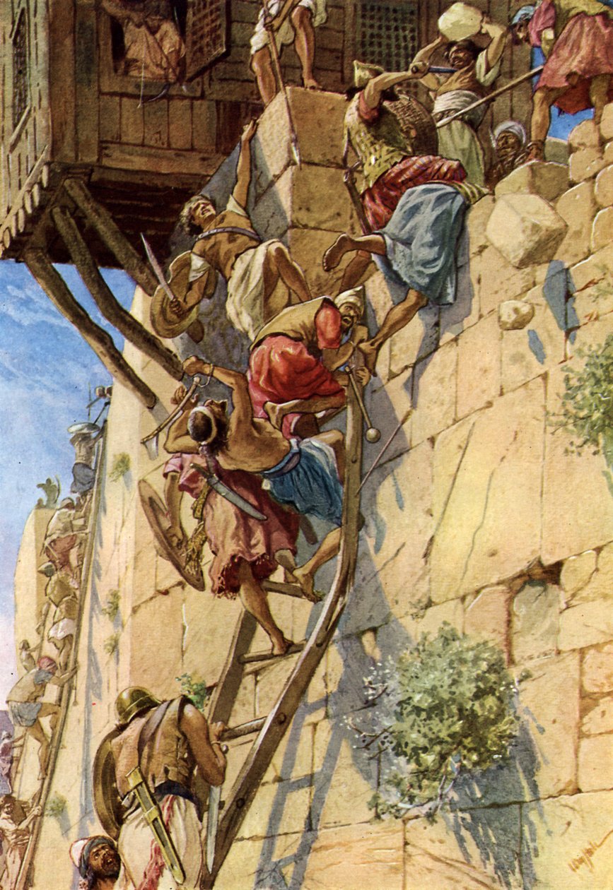 La capture de Jérusalem aux Jébusiens - Bible - William Brassey Hole