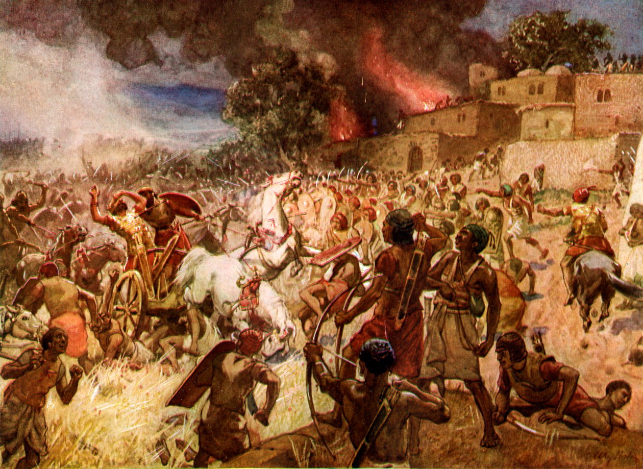 La mort du roi Josias à Megiddo - Bible - William Brassey Hole