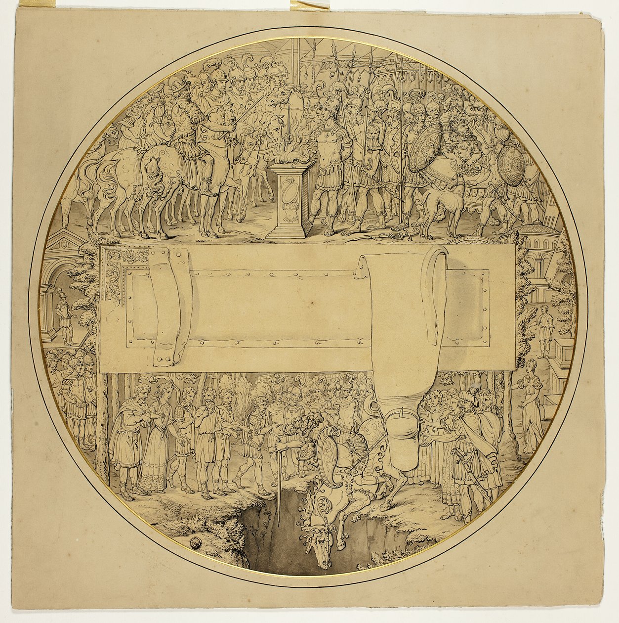 Bouclier de cérémonie avec scène de bataille romaine - William Burgess