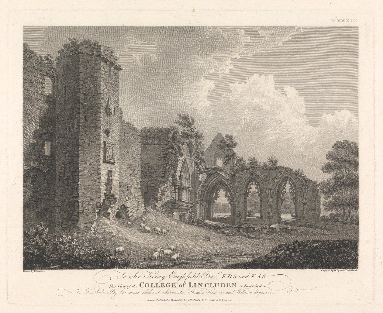 Les ruines du collège de Lincluden - William Byrne
