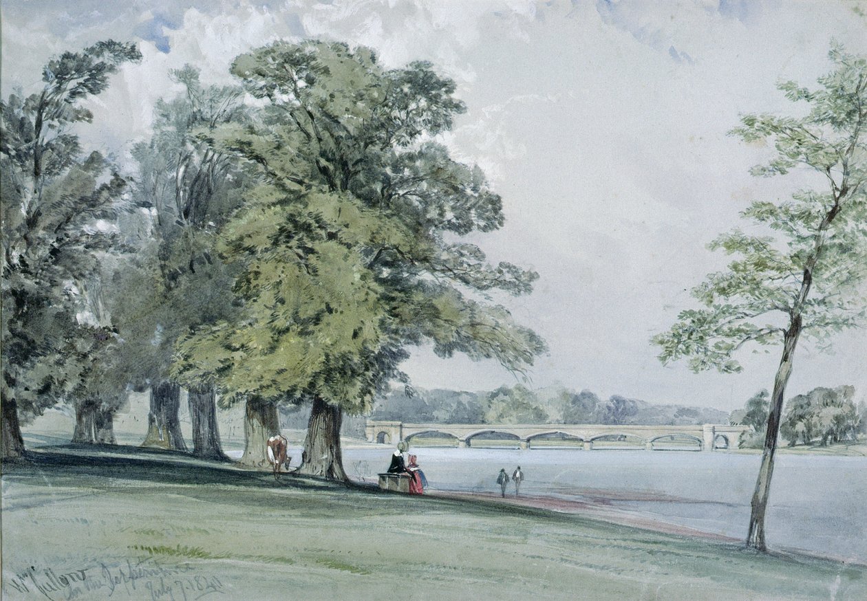 Vue sur la Serpentine, Hyde Park - William Callow