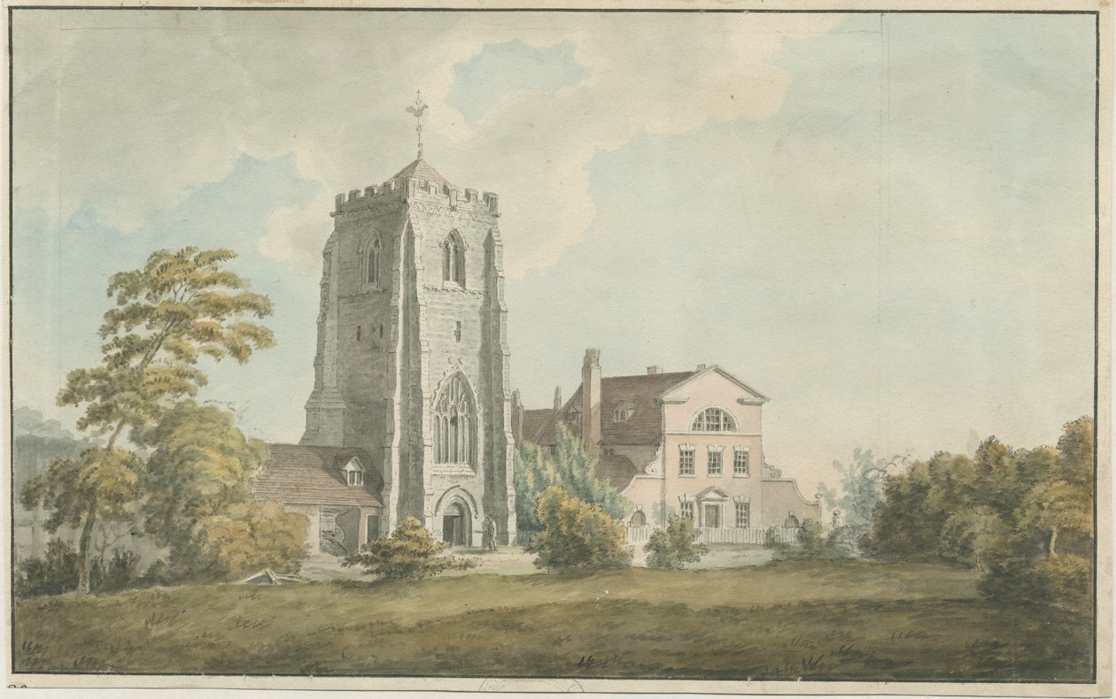 Abbaye de Ranton : aquarelle, fin du XVIIIe siècle - William Carter