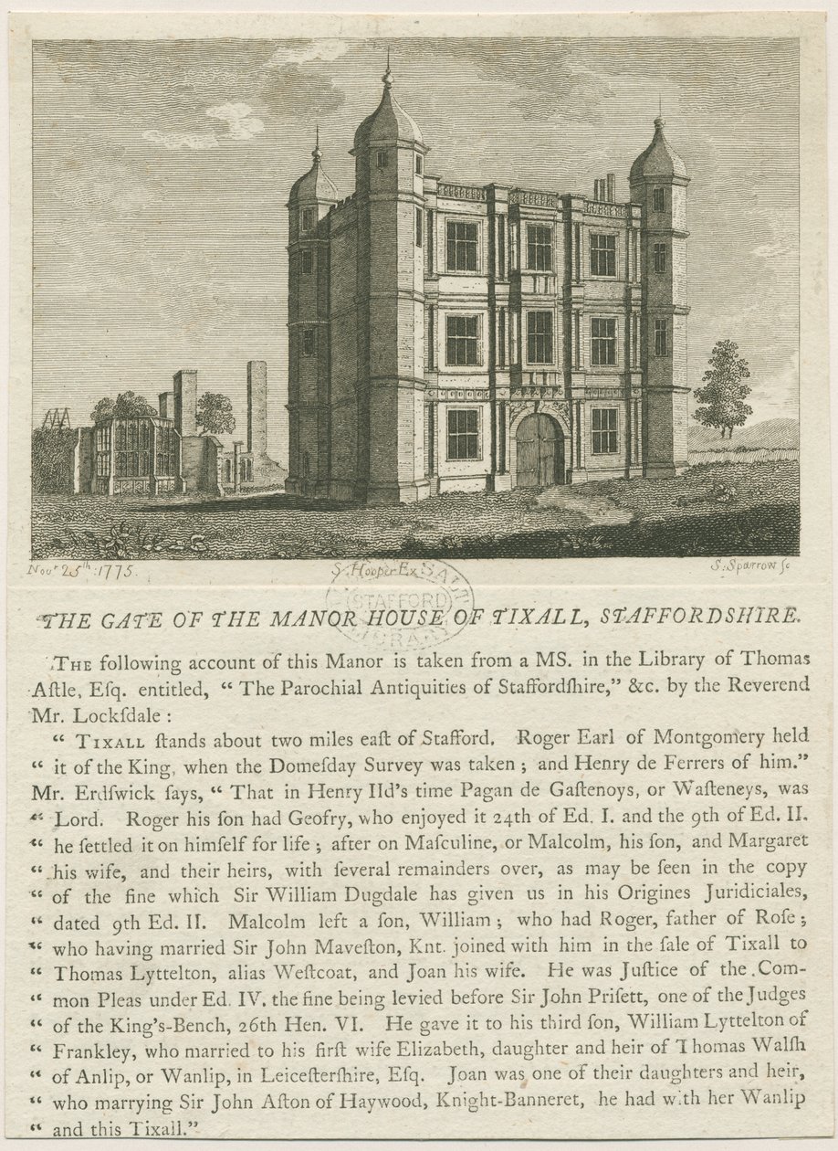 Tixall Hall - Porterie - William Carter