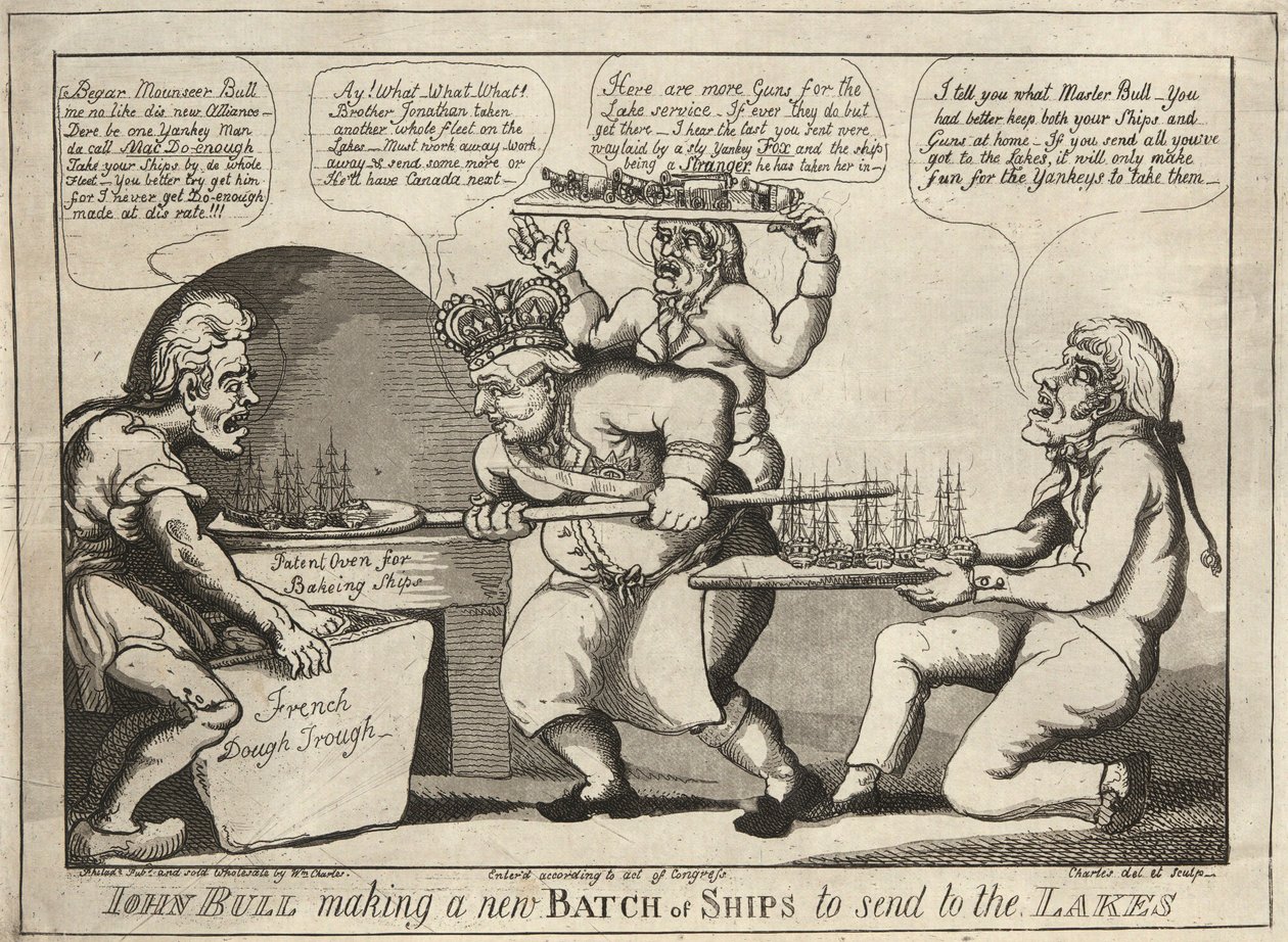 John Bull fabriquant une nouvelle série de navires à envoyer aux lacs - William Charles