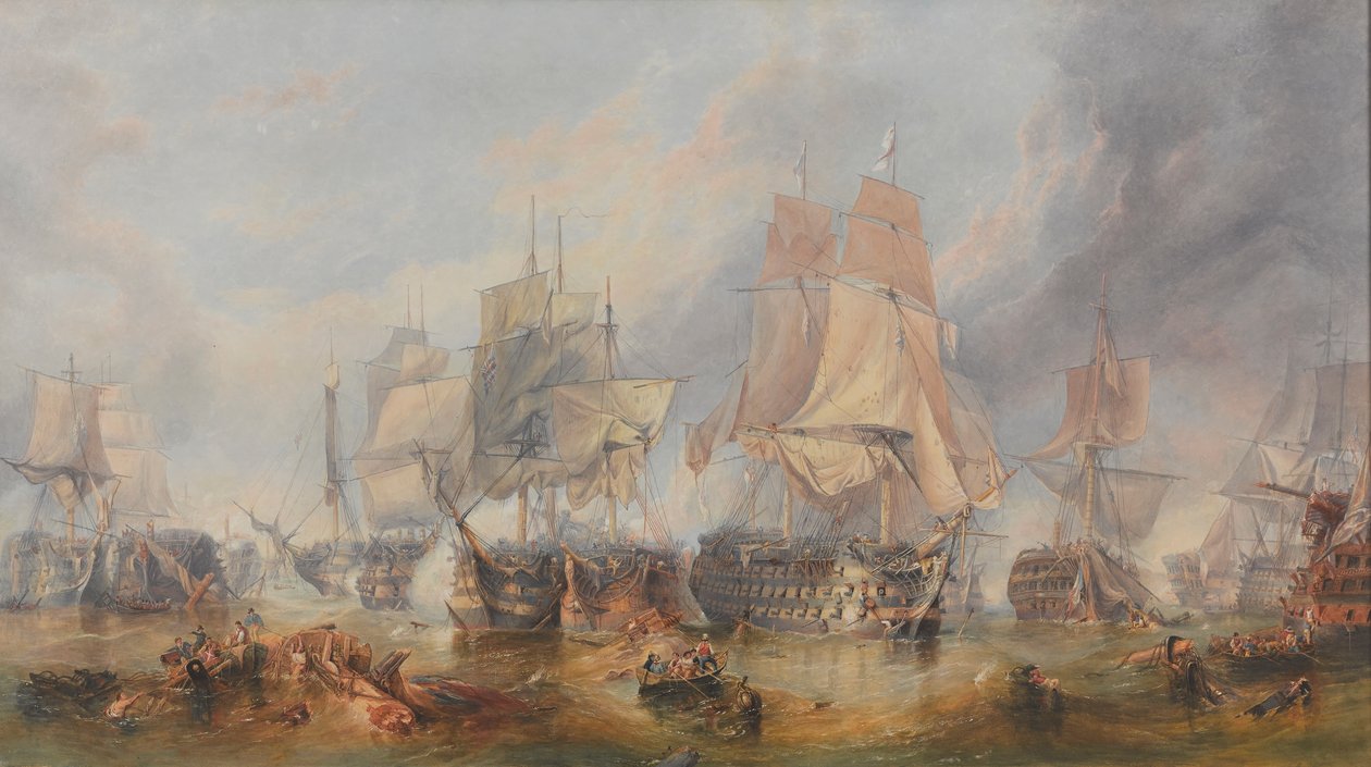 La bataille de Trafalgar, 21 octobre 1805 - William Clarkson (manner of) Stanfield