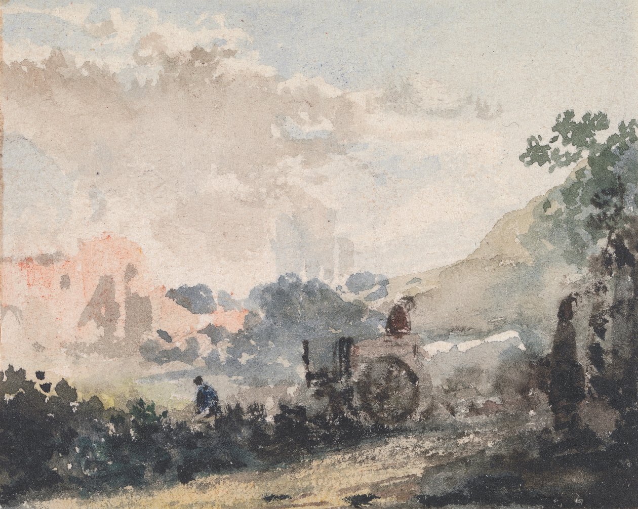 Paysage avec charrette - William Collins