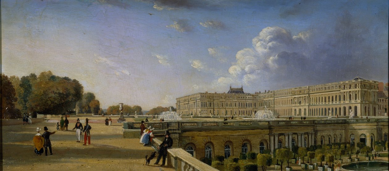 Le Palais et la Terrasse à Versailles, vers 1825-35 - William Cowen