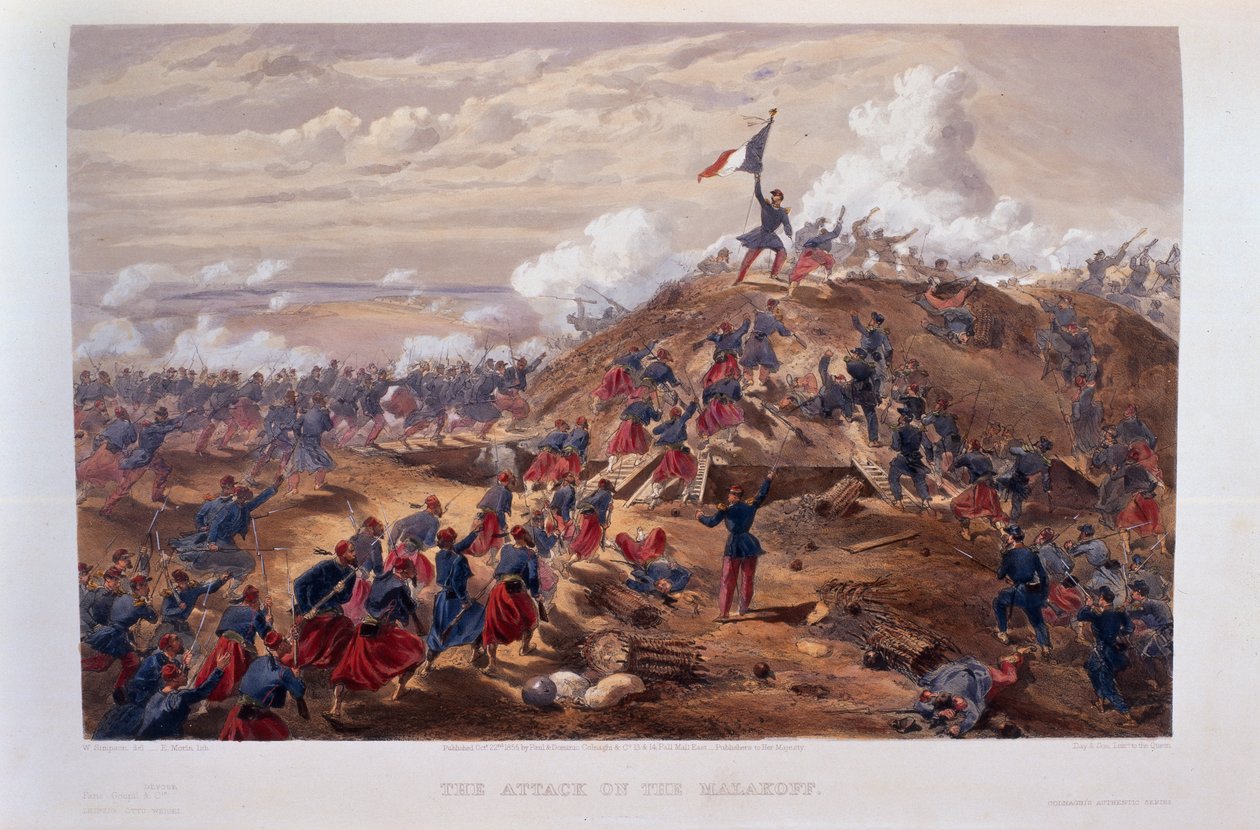 Attaque sur le Malakoff, gravé par Edmond Morin de 