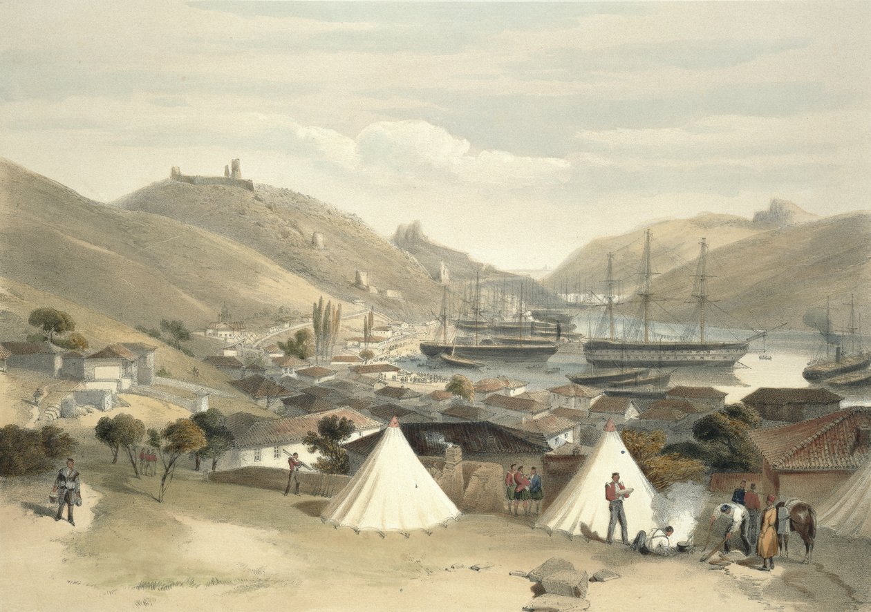 Balaklava, vue vers la mer, planche de 