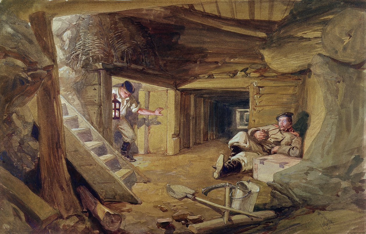Mine dans le bastion du Mat, Sébastopol, Crimée - William Crimea Simpson