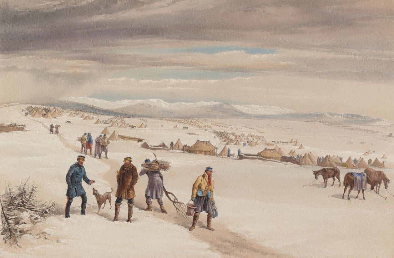 Le camp de la deuxième division, vue vers l
