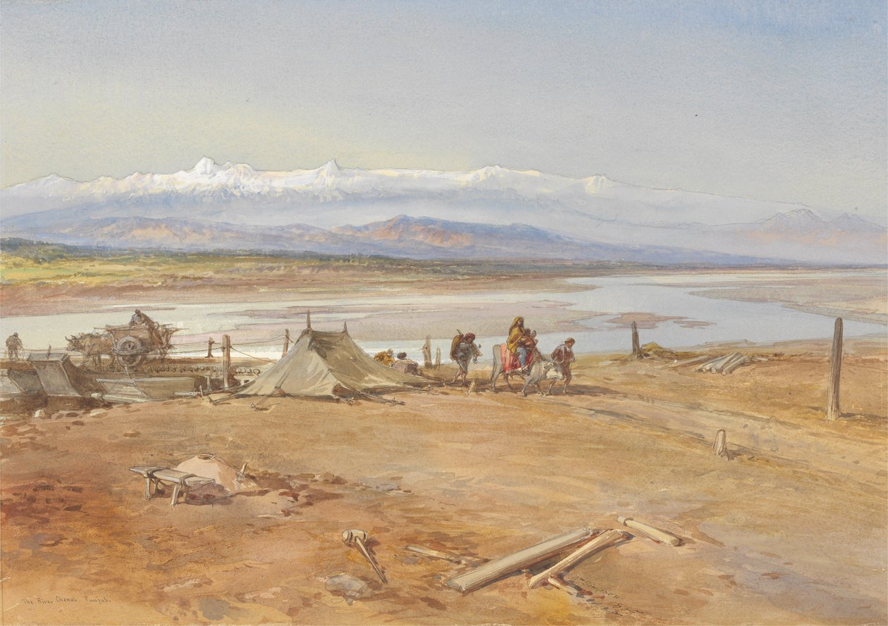 La rivière Chenab, Pendjab, 1865 - William Crimea Simpson