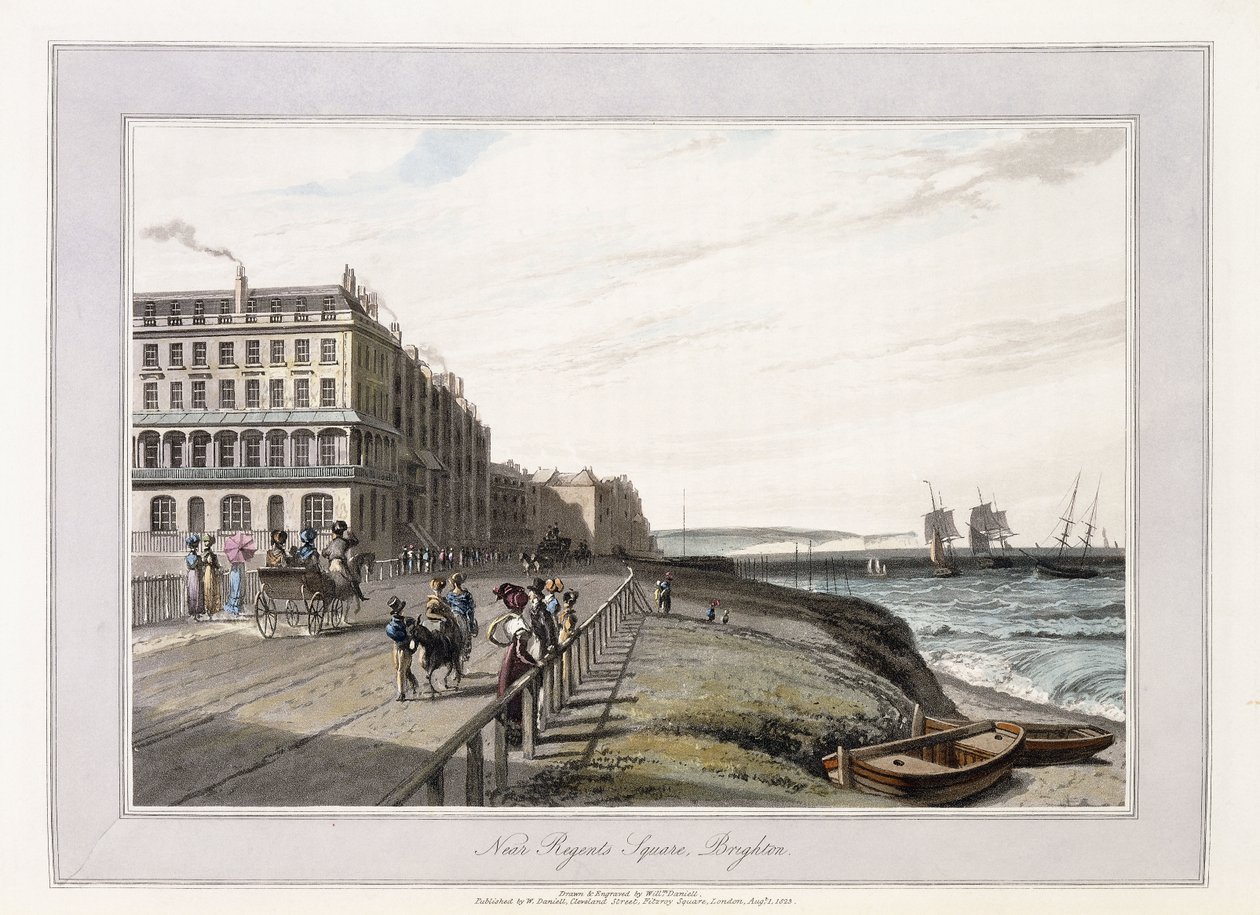 Près de Regents Square, Brighton, vers 1814-1825 - William Daniell