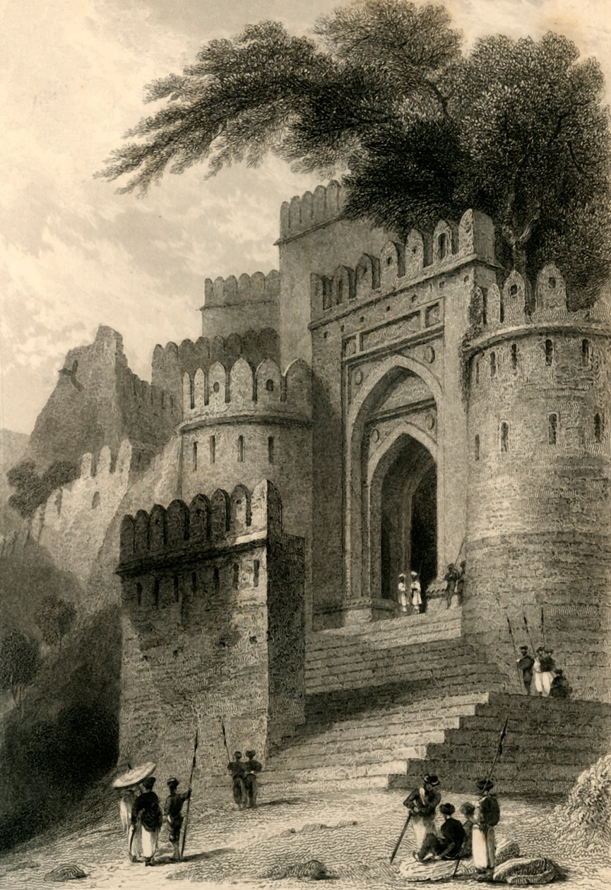 La porte Kulnhuttea, Rotas Gur, 1835 - William Daniell