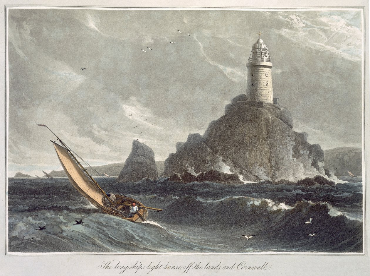 Le phare des Longships de Lands End, Cornouailles, du Volume I de 