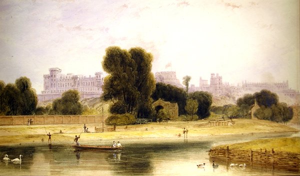 Château de Windsor depuis Eton, Berkshire - William Daniell