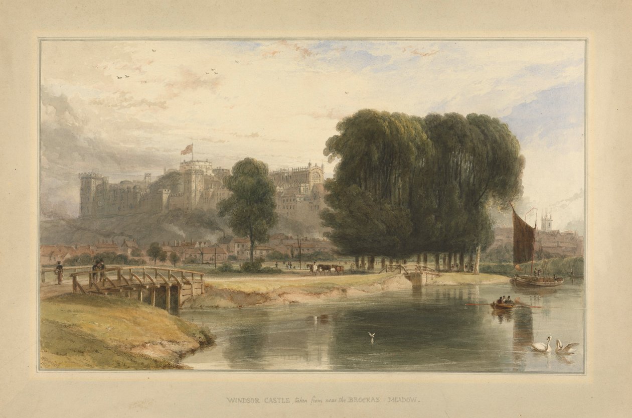 Château de Windsor, près de Brocas Meadows, 1827 - William Daniell