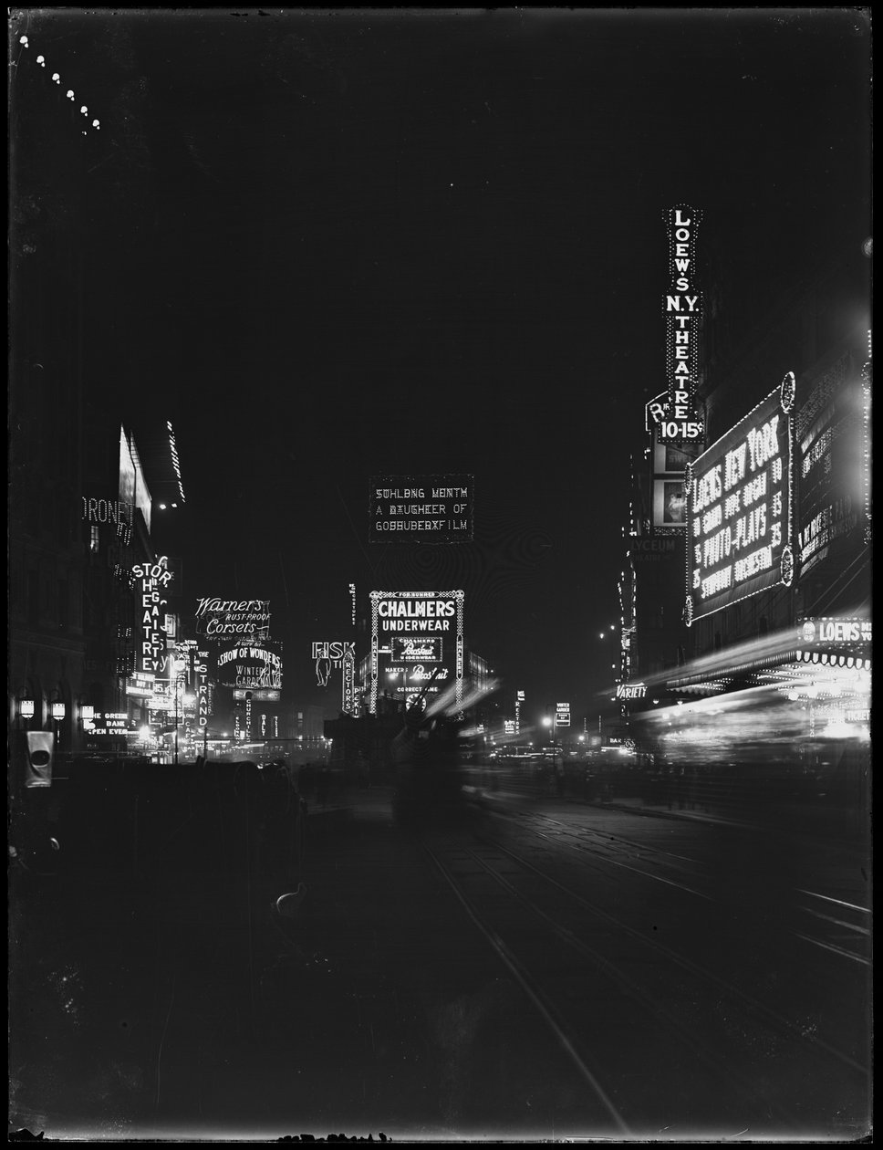 Enseignes lumineuses à Times Square, New York, 1917 - William Davis Hassler