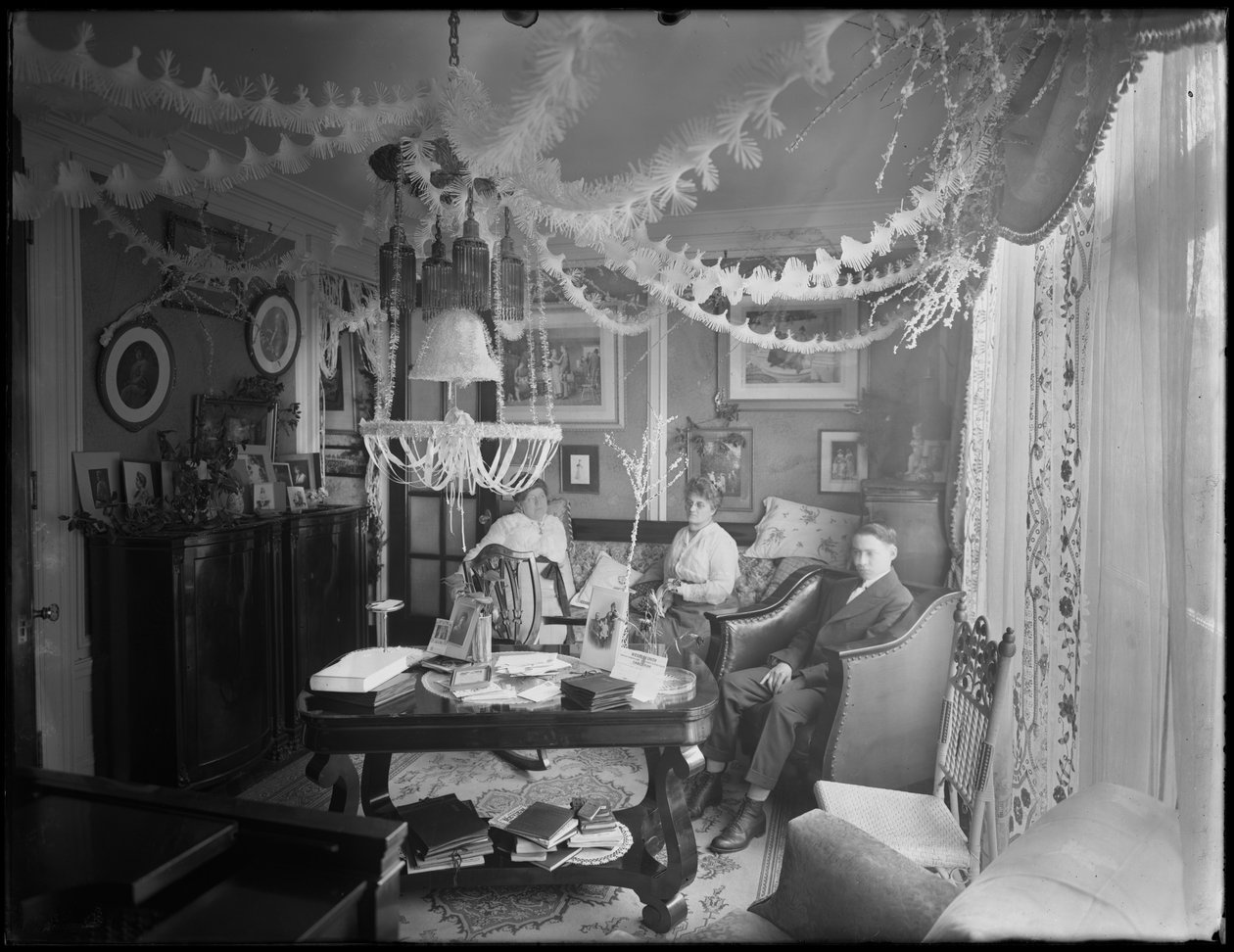 Intérieur de la résidence de M. et Mme William Mill Butler, décorée pour Noël, 4 janvier 1917 - William Davis Hassler