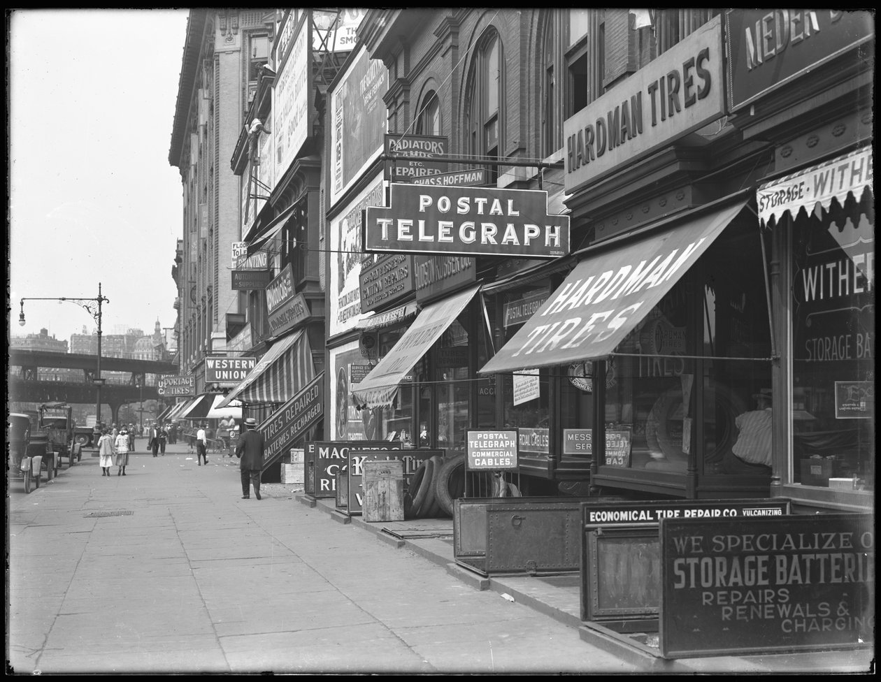 Panneau de télégraphe postal, 1906 Broadway, New York City, 18 août 1916 - William Davis Hassler