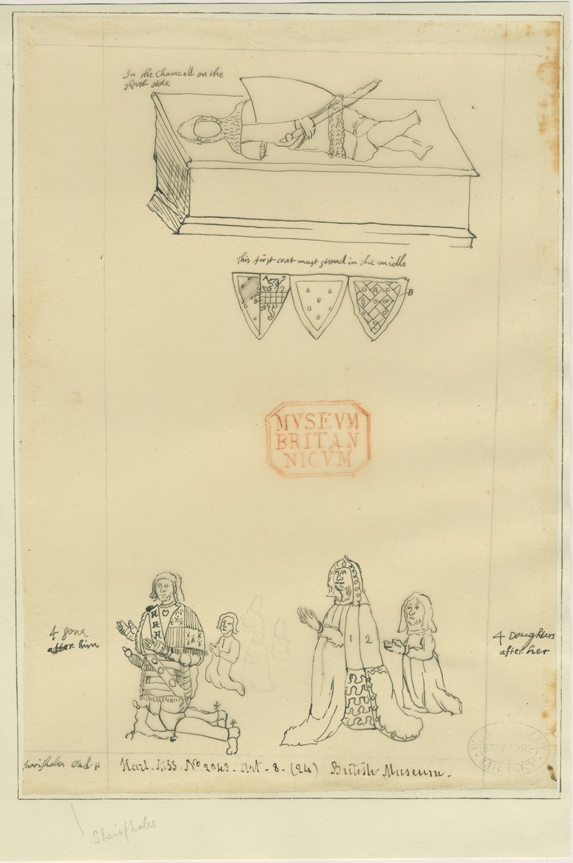 Église de Tamworth - Tombe : tracé à l