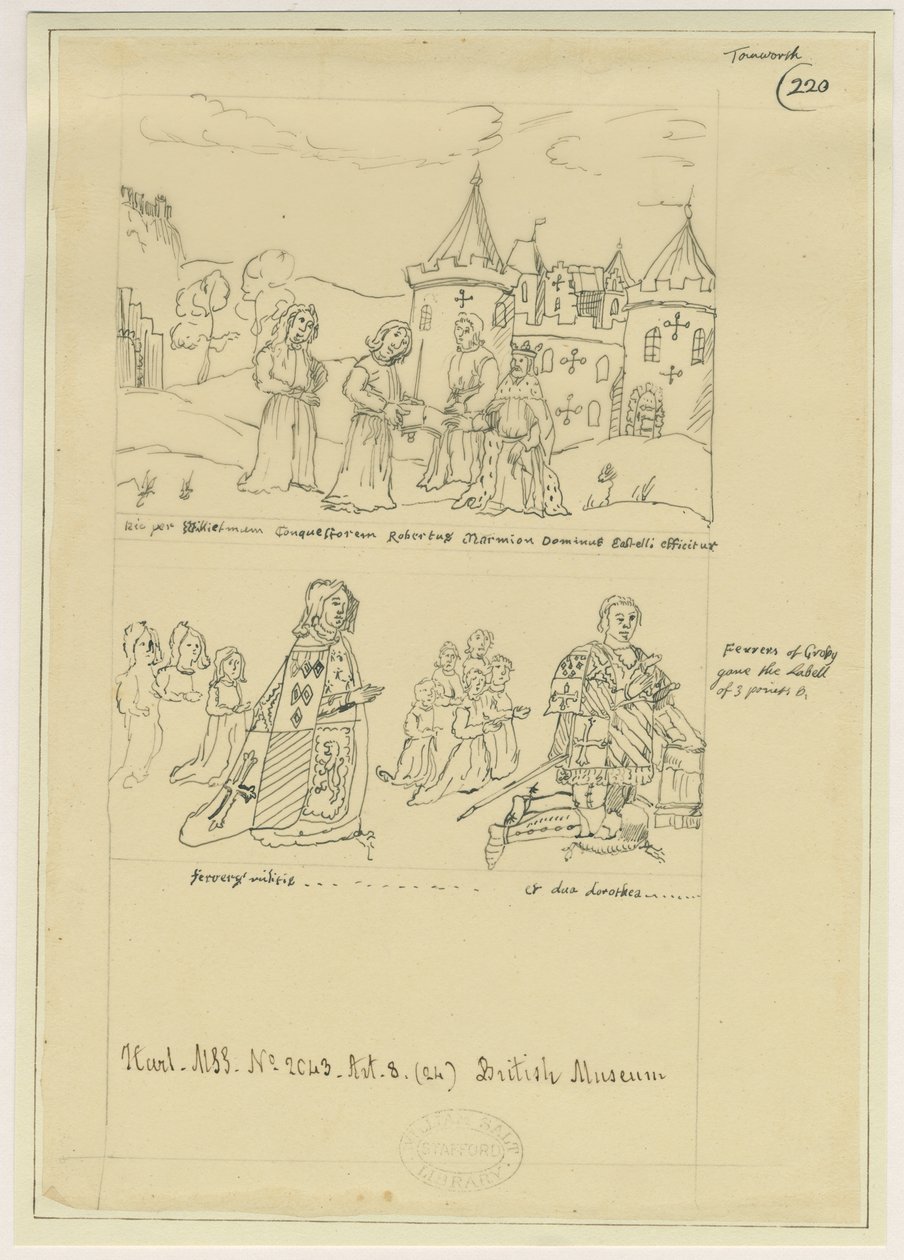 Église de Tamworth - Vitrail : tracé à l