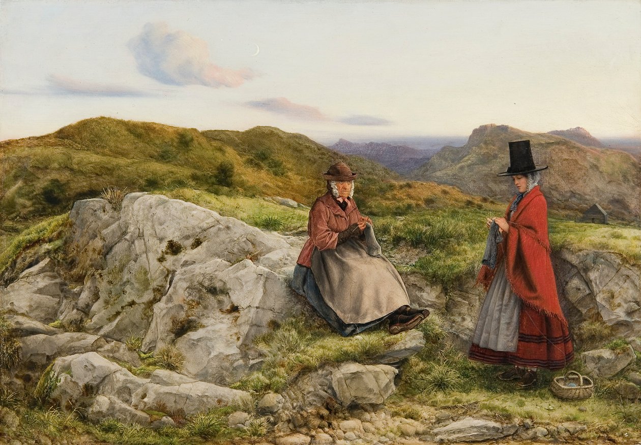 Paysage gallois avec deux femmes tricotant, 1860 - William Dyce