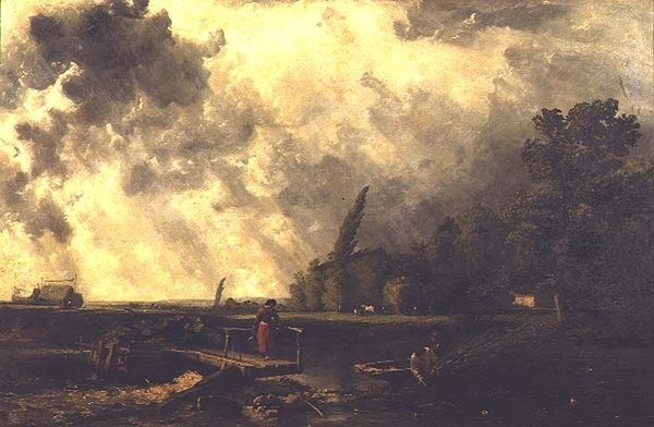 Scène sur les rives de la Medway - Un jour de tempête - William Edward Dighton