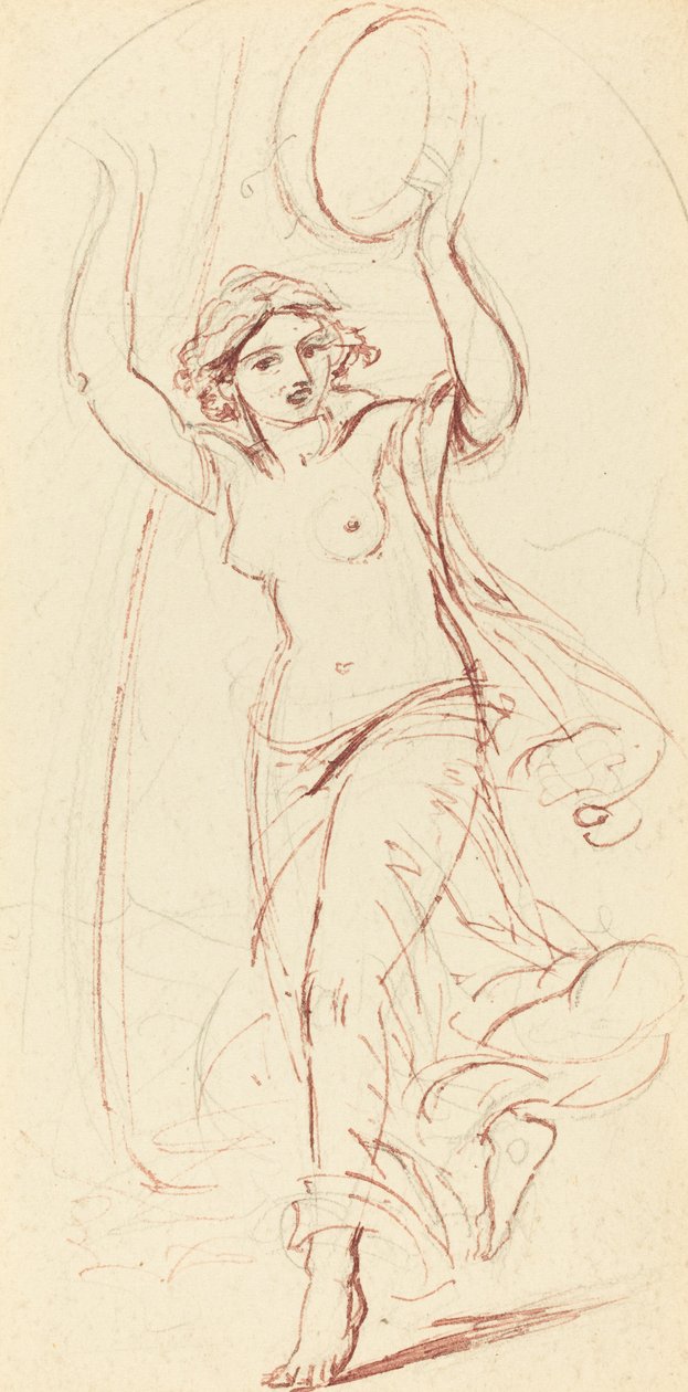Femme dansante avec un tambourin - William Edward Frost