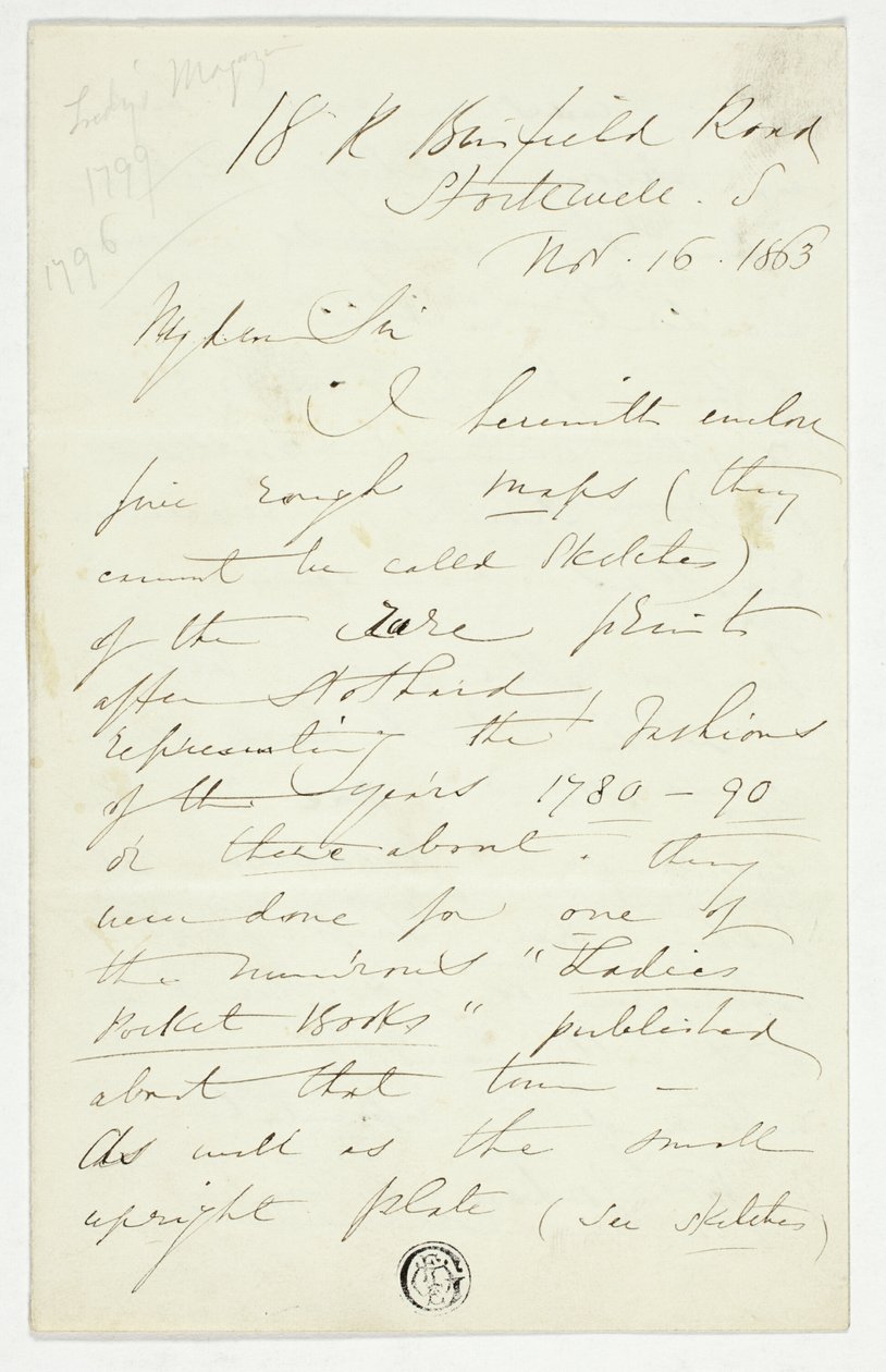 Lettre de William Edward Frost - William Edward Frost