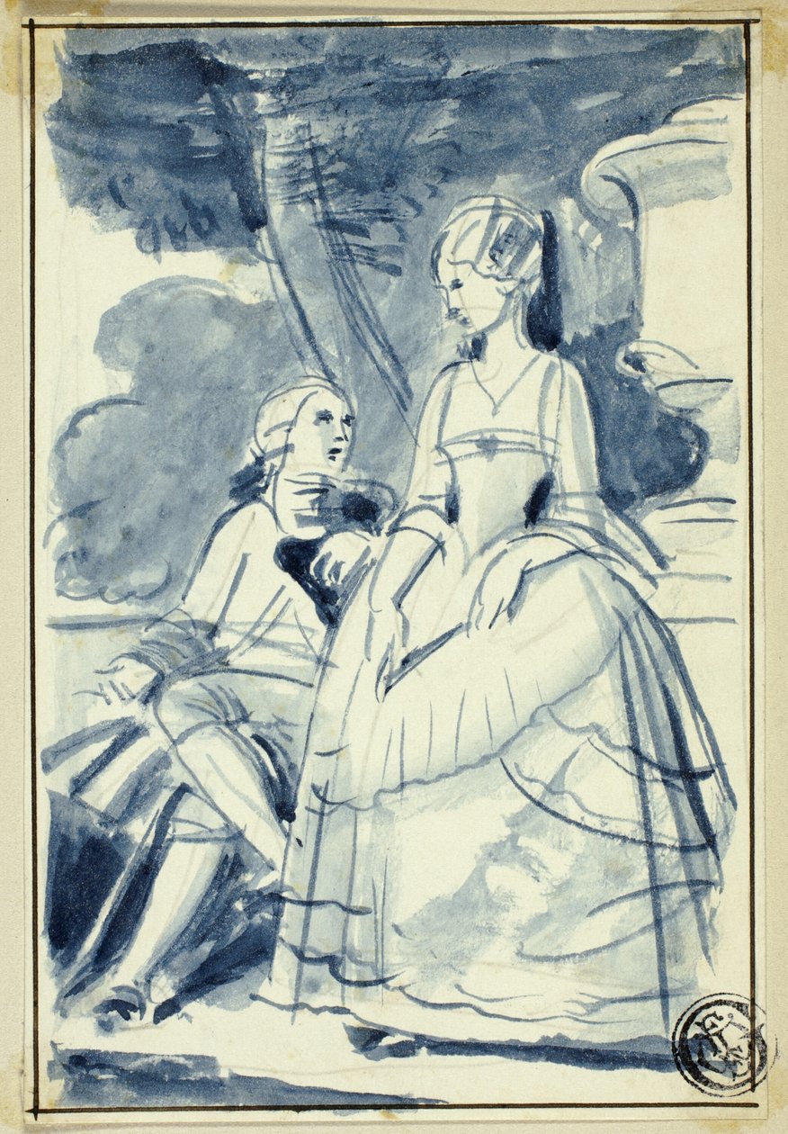Homme et femme en costume du XVIIIe siècle - William Edward Frost