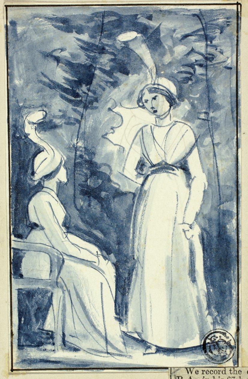 Deux femmes en robe de la fin du XVIIIe siècle - William Edward Frost