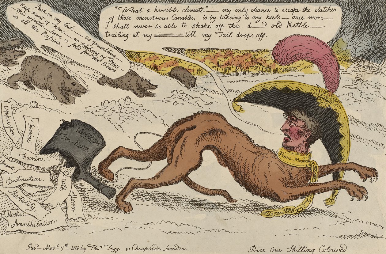 Le chien de sang corse assailli par les ours de Russie, 7 mars - William Elmes
