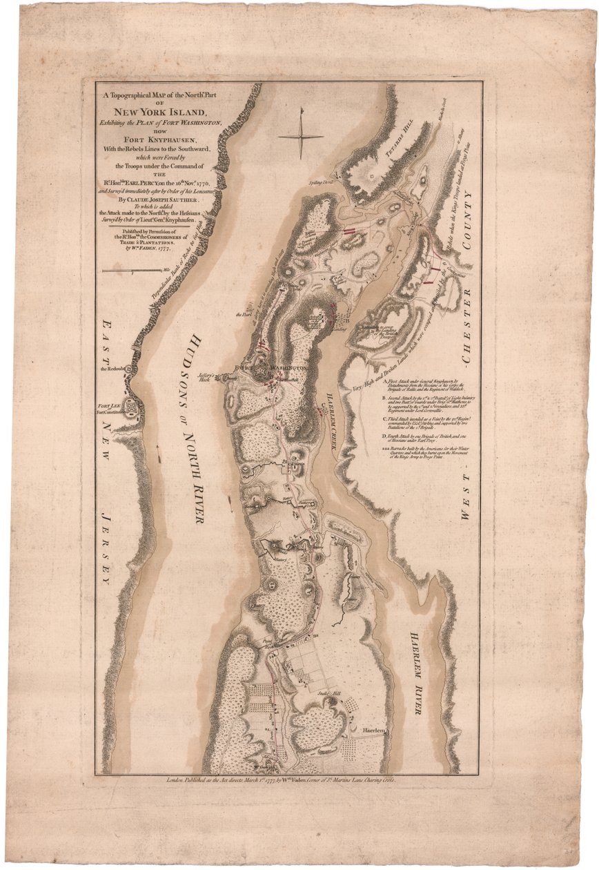 Carte topographique de la partie nord de l