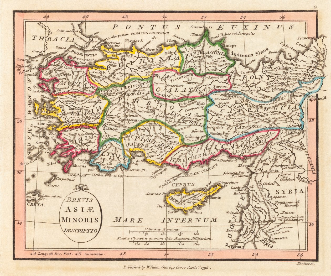 Asie Mineure antique. Carte. - William Faden