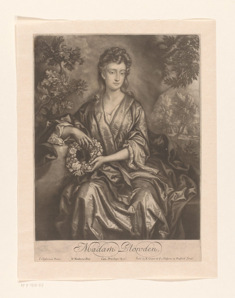 Portrait de Sarah Chicheley, Madame Plowden - William Faithorne (I)
